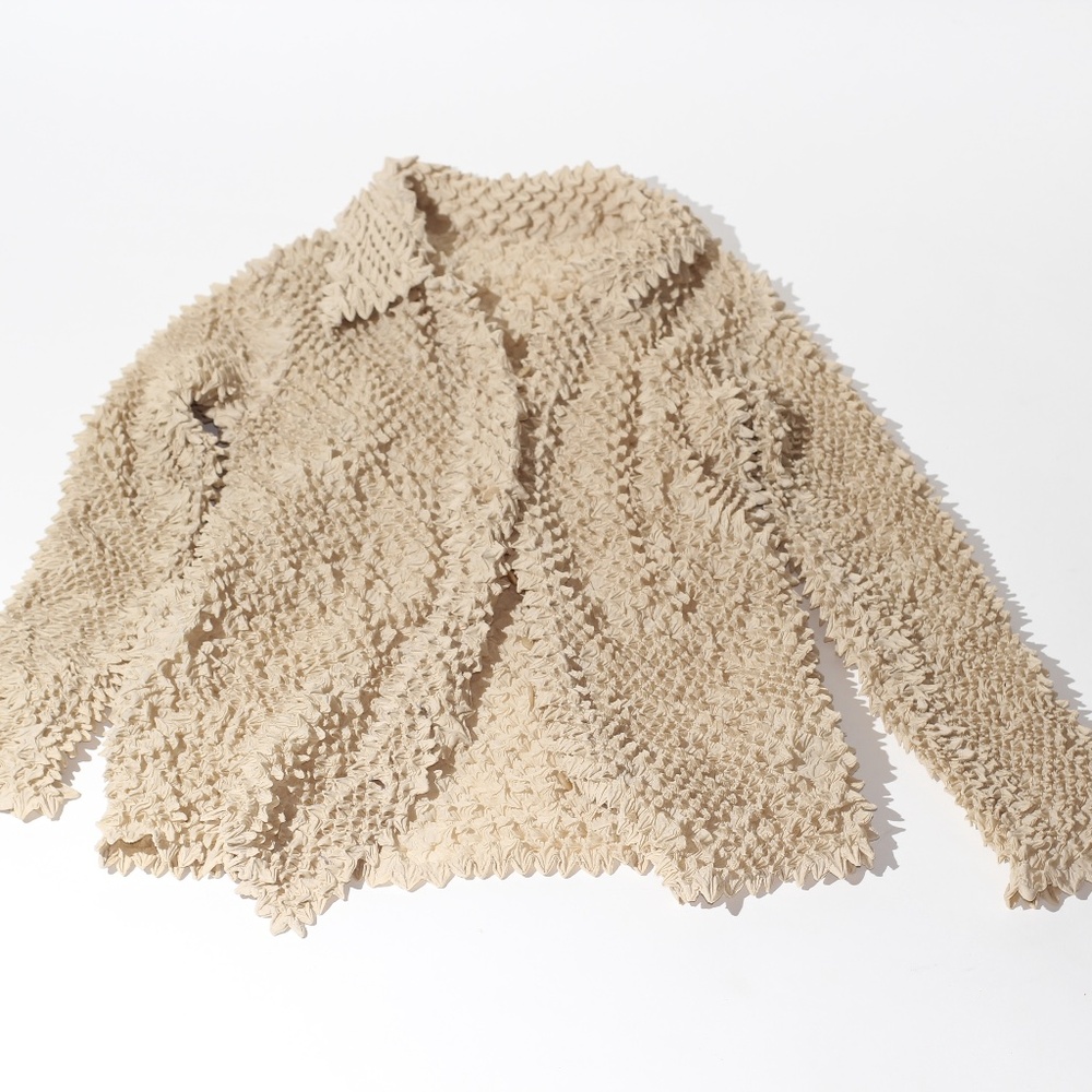 vintage issey miyake shibori button up